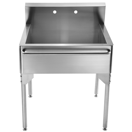 WHITEHAUS SS Sgl Bowl Commerical Freestanding Utility Sink W/ Towel Bar, SS WH302510-NP